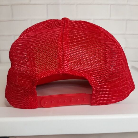 Vintage 80's Northrop US Air Force USA Red White Blue Speedway Snapback Hat Cap - Picture 8 of 12